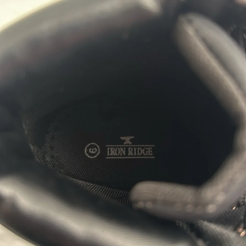 Iron Ridge black steel toe vegan leather work boots